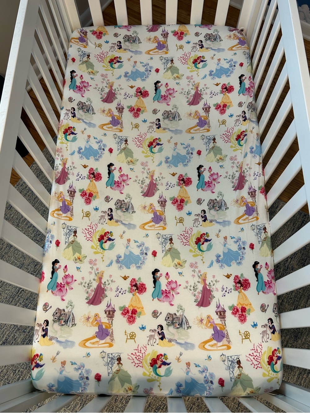 RARE Posh Peanut Disney Princess Standard Cribsheet